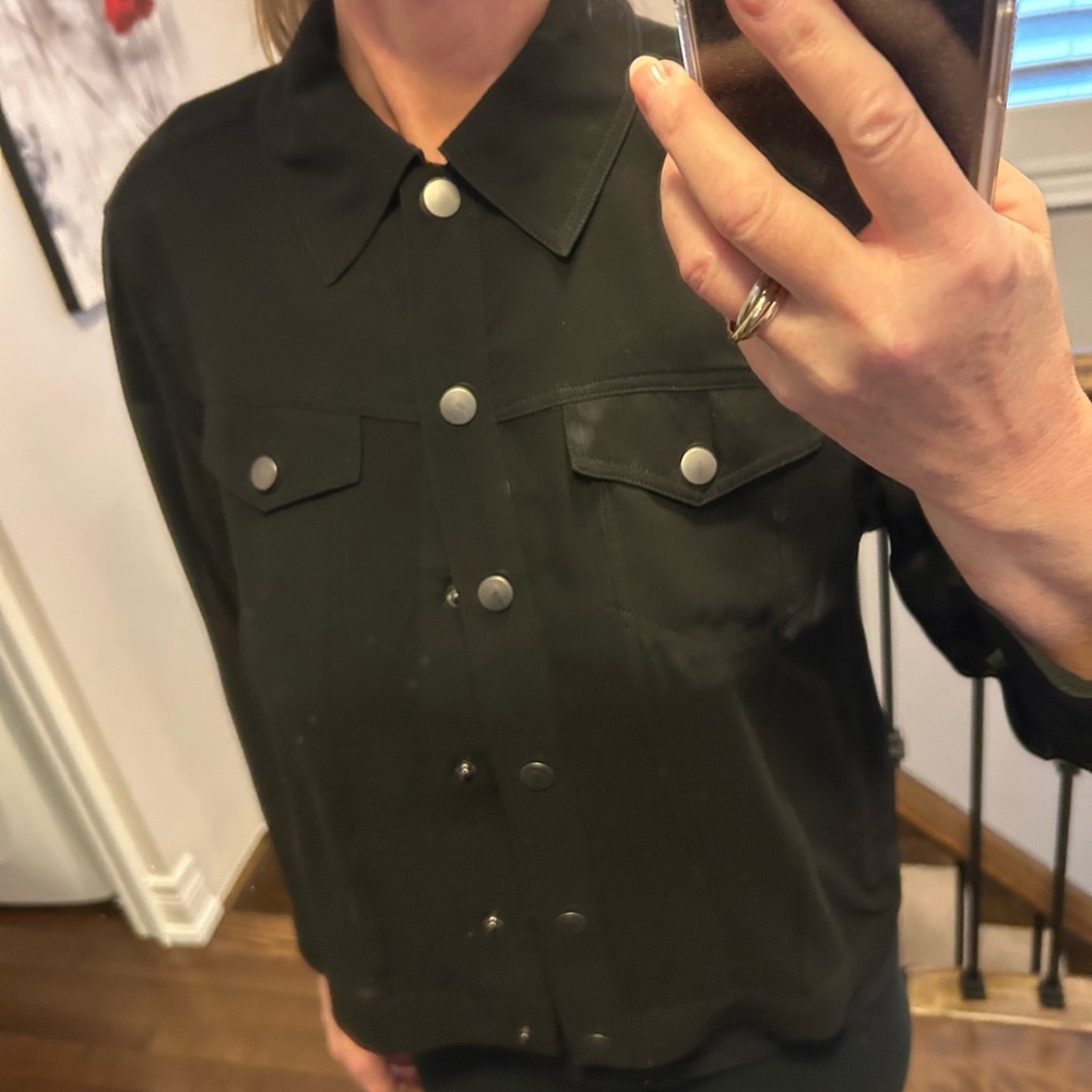 Sheer Black Button-Up Jacket - Picture 8 of 9